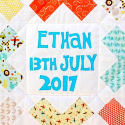 Custom Made Personalised Crosses Baby Quilt - Littler Quilts