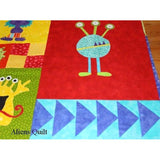 Custom Made Personalised Space Aliens Quilt - Littler Quilts