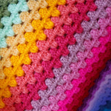 Handmade Crochet Rainbow Stripe Baby Blanket - Littler Quilts