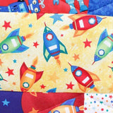 Rockets and Robots Children's Patchwork Quilt - Littler Quilts