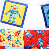 Rockets and Robots Children's Patchwork Quilt - Littler Quilts